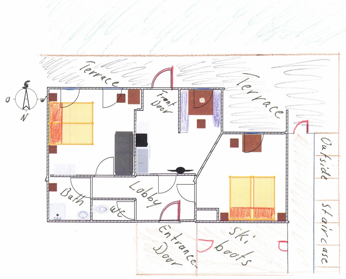 grundriss ferienwohnung kappl 2-5 personen