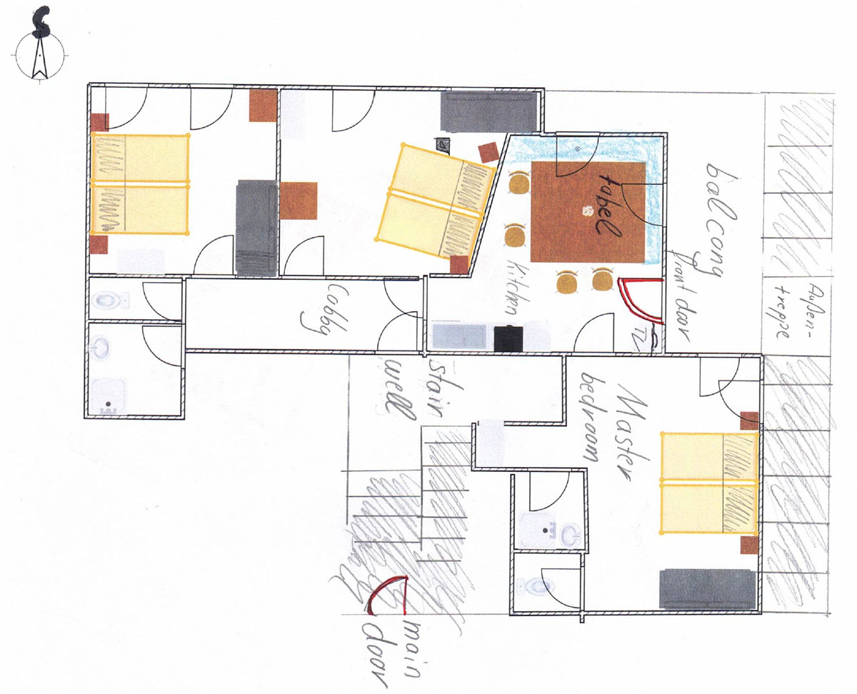 grundriss ferienwohnung tirol 2-9 personen